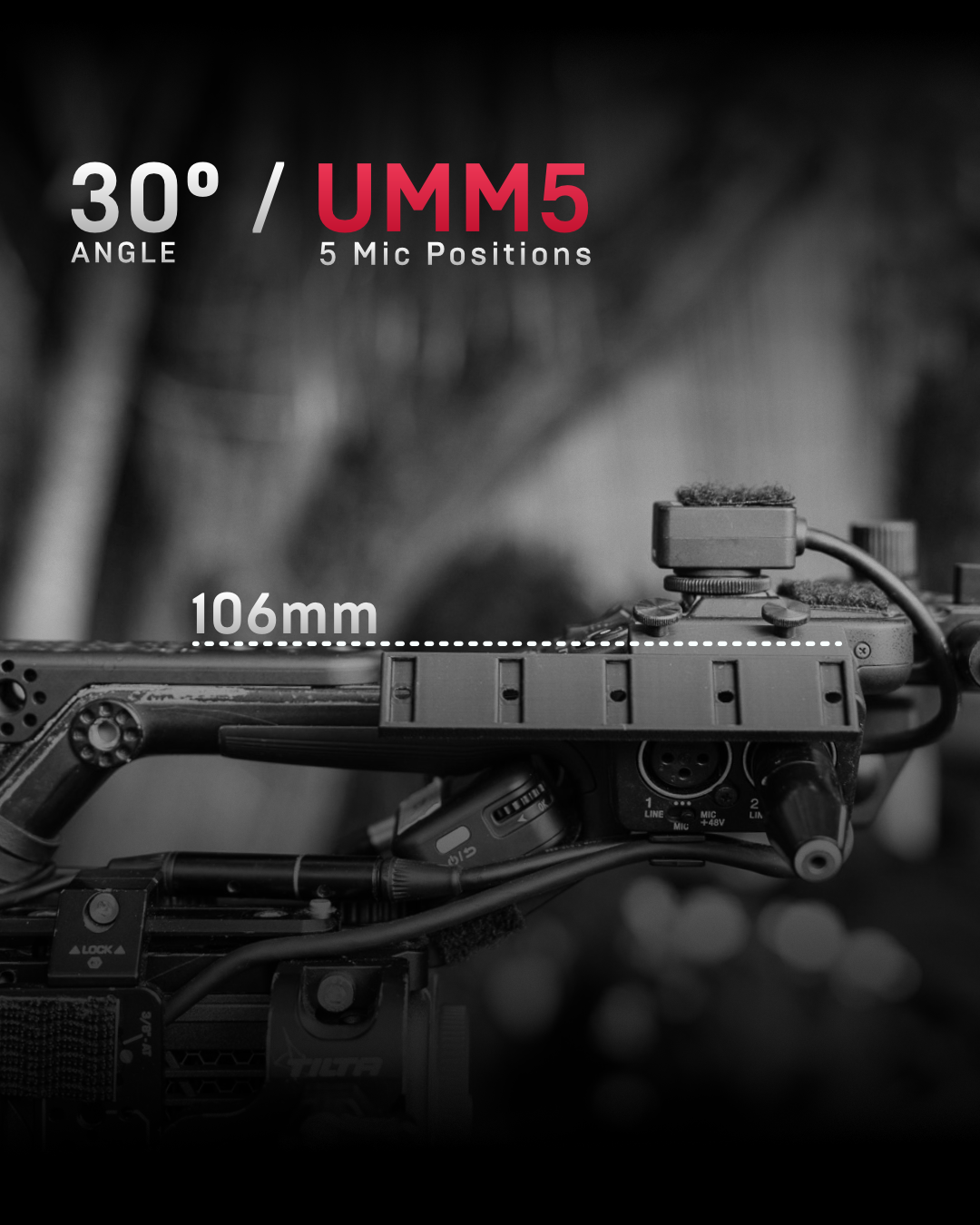 Rycote Duo - Sony Universal Microphone Mount Replacement - FX9, FX6, Z300, Z280, FS7.